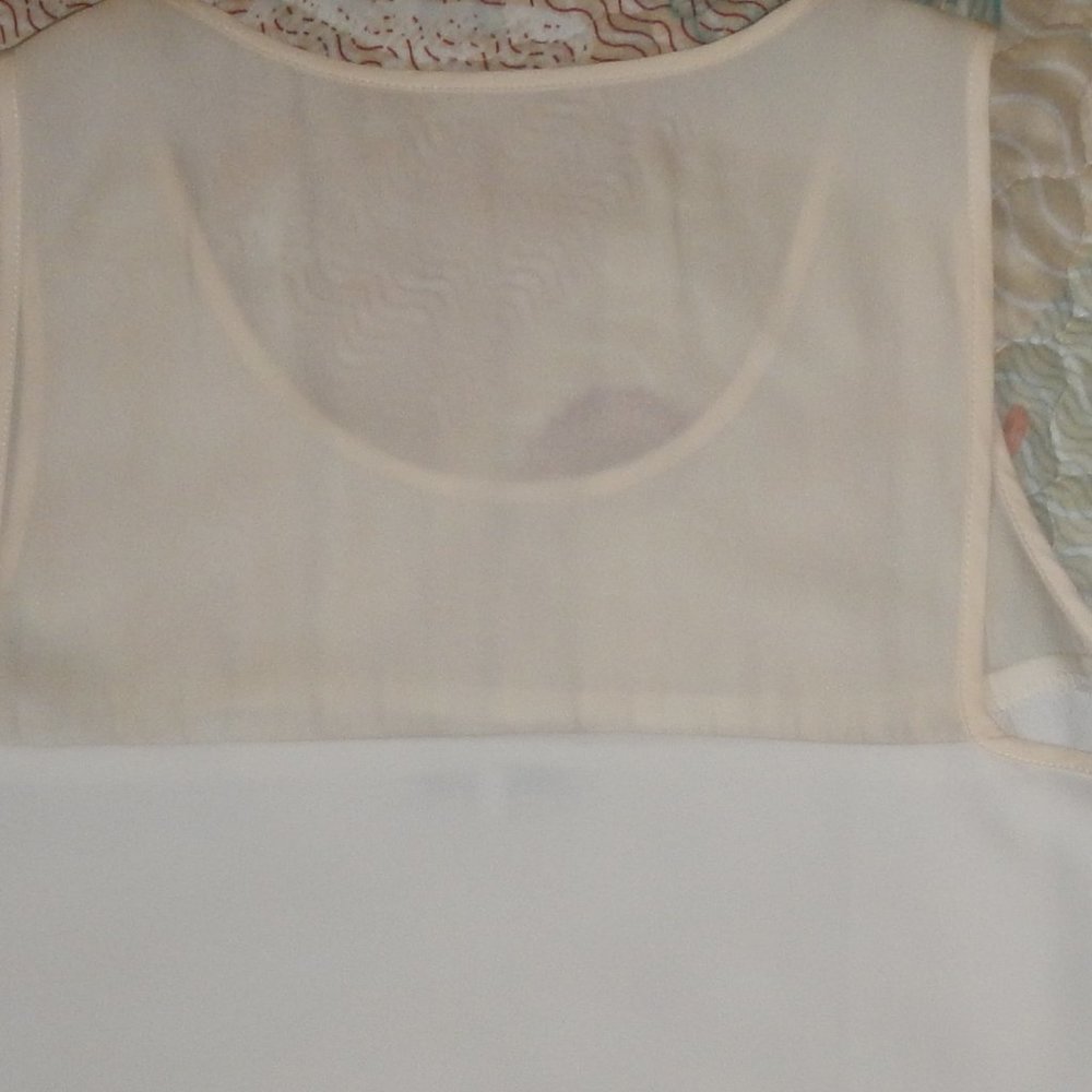 PARKER CREAM SILK TANK TOP- SIZE S - Picture 2 of 5